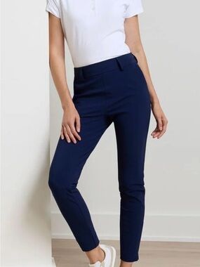 NWT Peter Millar Women's 4 Pocket Slim Ankle Active Pants - Navy Sz 4